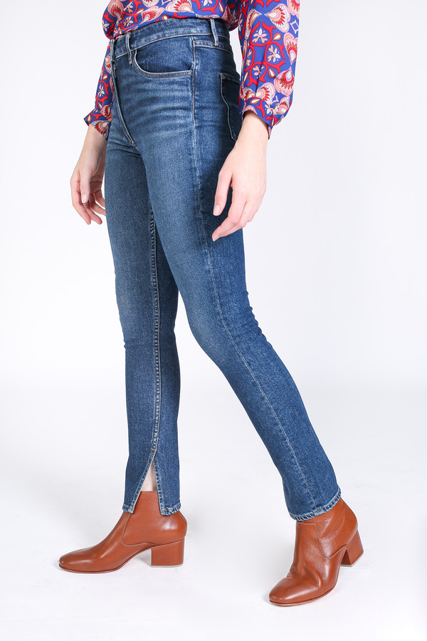 3x1 Split seam skinny jean in dark sterling 3x1 Split seam skinny jean in dark sterling