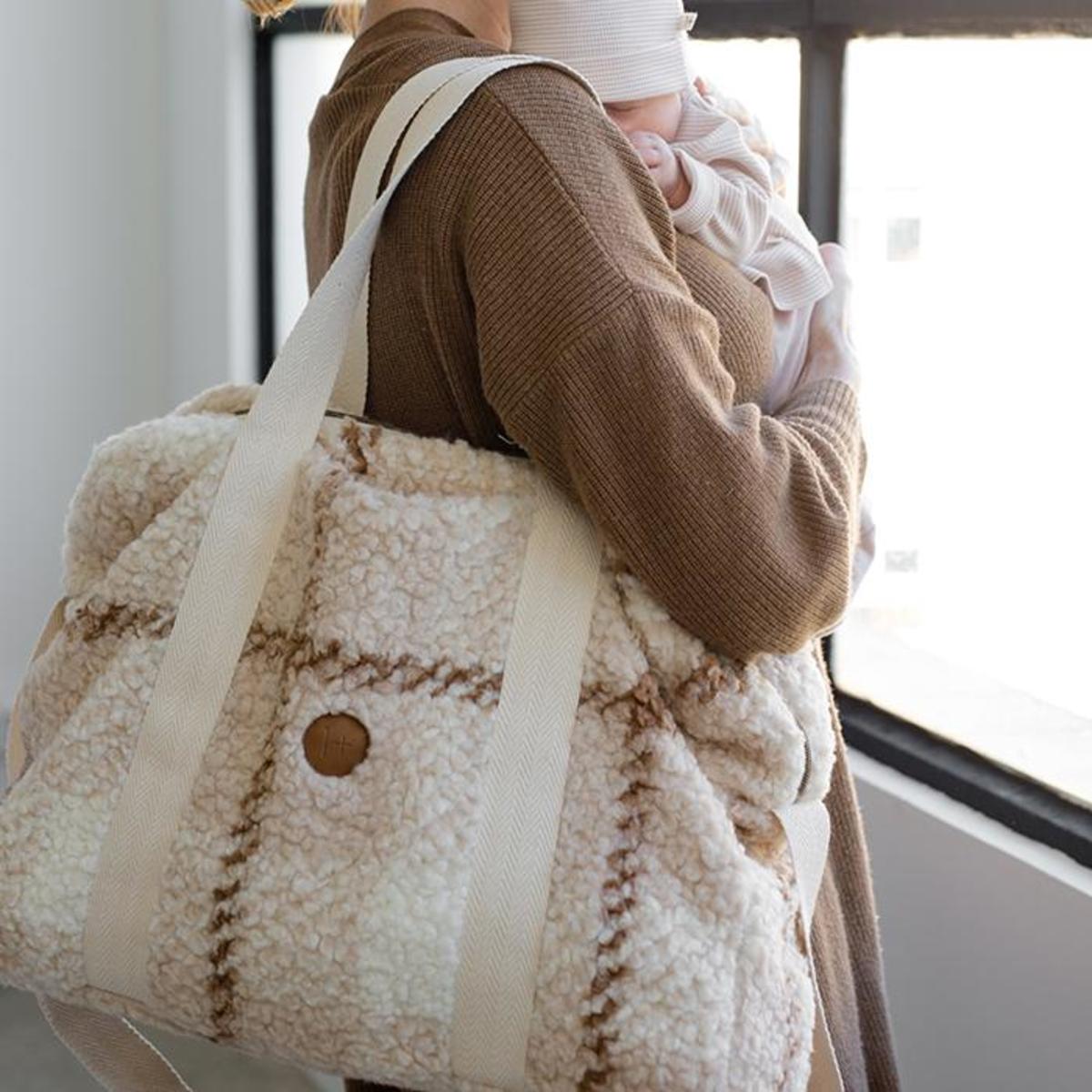 cream baby changing bag