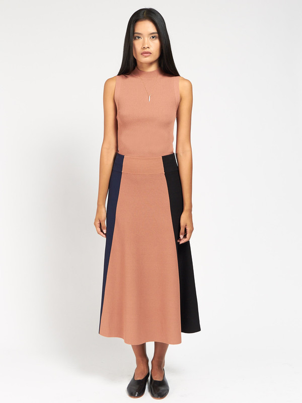 Pari Desai Leila Mock Neck Bisque Pari Desai Leila Mock Neck Bisque