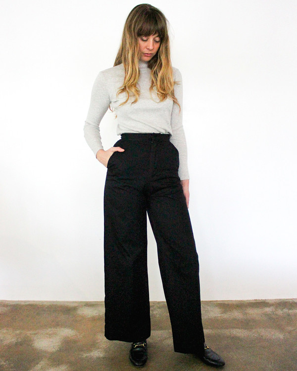 esby ALEX WIDE LEG PANT - BLACK esby ALEX WIDE LEG PANT - BLACK