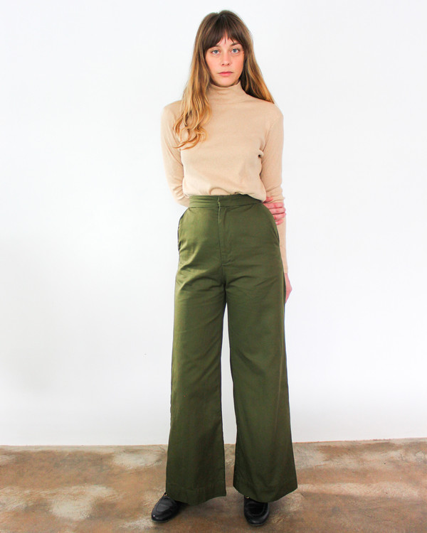esby ALEX WIDE LEG PANT - OLIVE esby ALEX WIDE LEG PANT - OLIVE