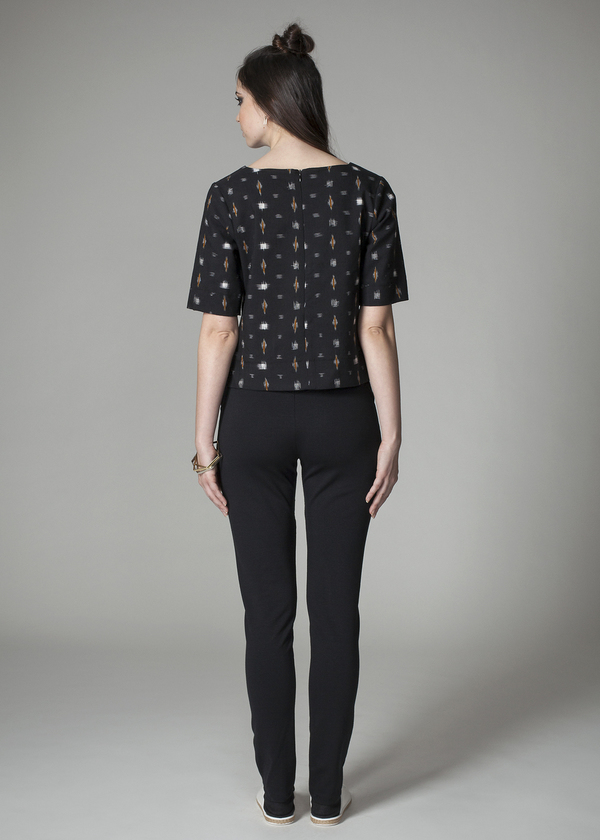 Jennifer Glasgow Makulis Top in Black Ikat Jennifer Glasgow Makulis Top in Black Ikat