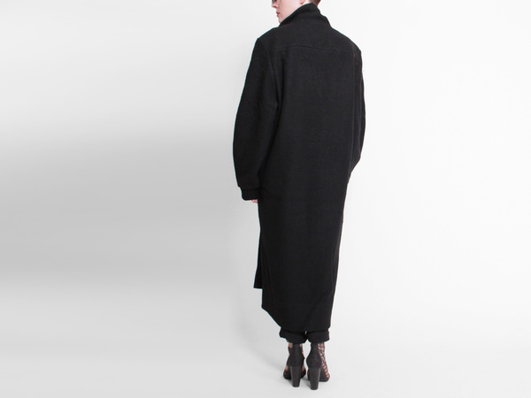 Berenik Wool Trench Coat - Black Berenik Wool Trench Coat - Black