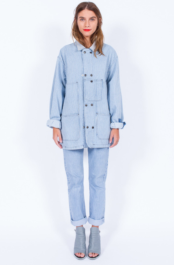 STRIPE DENIM JACKET (ONE SIZE) STRIPE DENIM JACKET (ONE SIZE)
