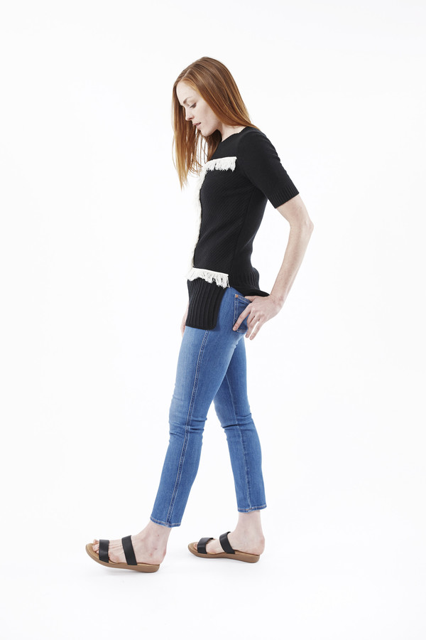 Cashmere In Love Fringe Pullover in Black Cashmere In Love Fringe Pullover in Black