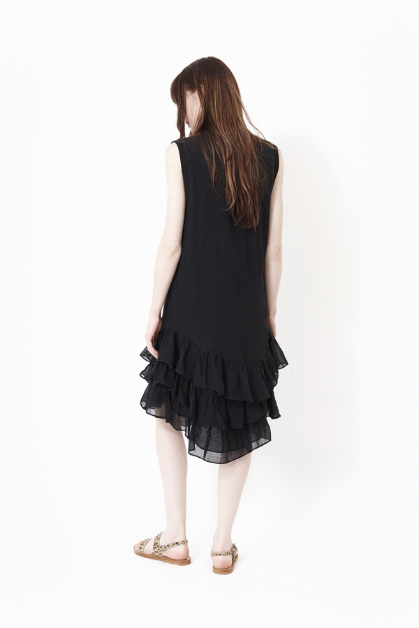 HEIDI MERRICK Iberian Muscle Tank Dress in Black HEIDI MERRICK Iberian Muscle Tank Dress in Black