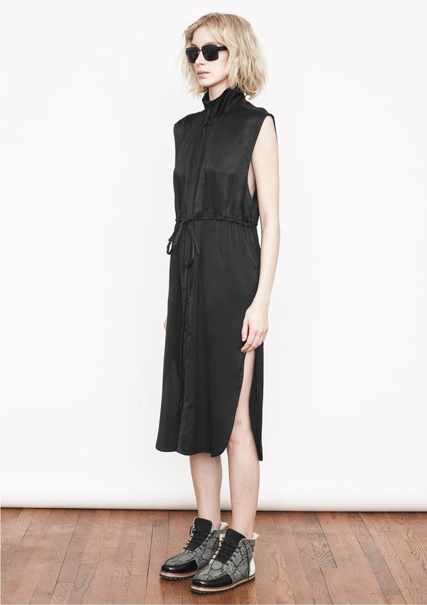 Berenik DRESS - VEST BLACK SHINY/MATT Berenik DRESS - VEST BLACK SHINY/MATT