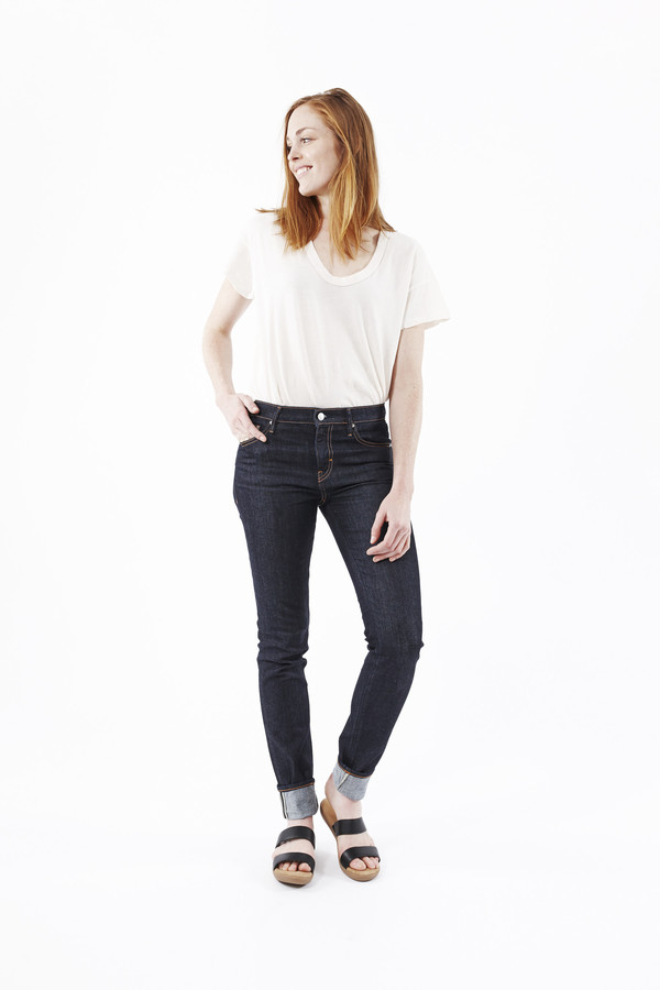EARNEST SEWN Natasha Midrise Skinny Jeans in Dark Blue EARNEST SEWN Natasha Midrise Skinny Jeans in Dark Blue