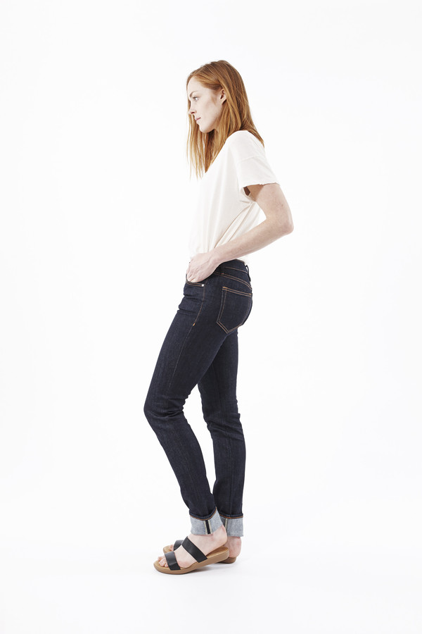 EARNEST SEWN Natasha Midrise Skinny Jeans in Dark Blue EARNEST SEWN Natasha Midrise Skinny Jeans in Dark Blue