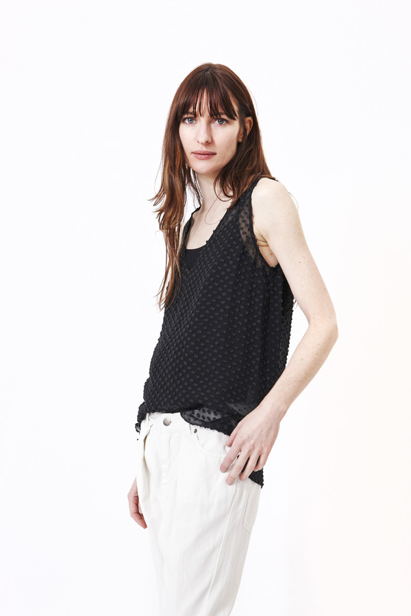Silk Dot Tunic in Black by Jenni Kayne Silk Dot Tunic in Black by Jenni Kayne