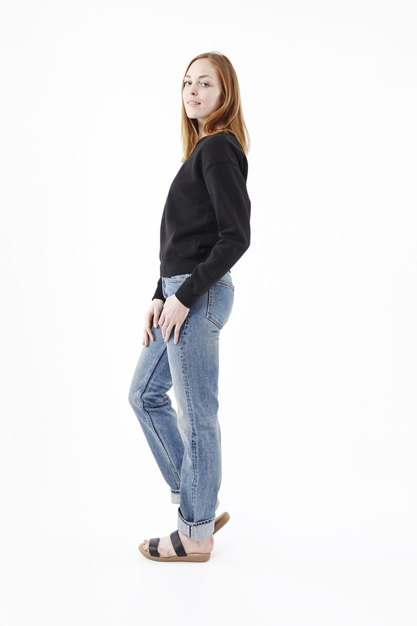 EARNEST SEWN Victoria Straight Leg Jeans in Light Blue EARNEST SEWN Victoria Straight Leg Jeans in Light Blue