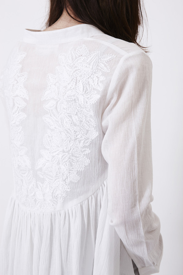 Mara Hoffman Wheat Embroidered Blouse Mara Hoffman Wheat Embroidered Blouse