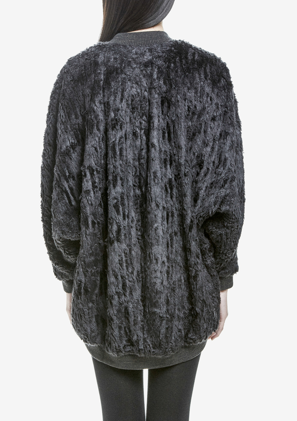 Berenik Sweater Long Sleeves V-Collar Wool/Cottonmix Fur - Black Berenik Sweater Long Sleeves V-Collar Wool/Cottonmix Fur - Black
