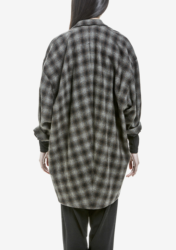 Berenik Jacket Reverse Wool Tweed- Black/Brown/Gray Berenik Jacket Reverse Wool Tweed- Black/Brown/Gray