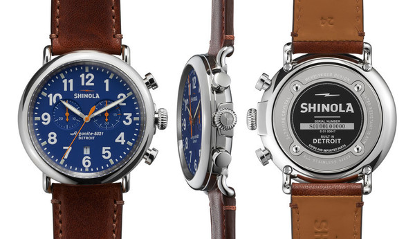 Shinola Detroit The Runwell Chrono 47mm - Matte Blue Dial Shinola Detroit The Runwell Chrono 47mm - Matte Blue Dial