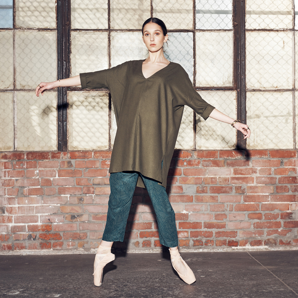Ali Golden SILK ANKLE PANT - GREEN PRINT Ali Golden SILK ANKLE PANT - GREEN PRINT