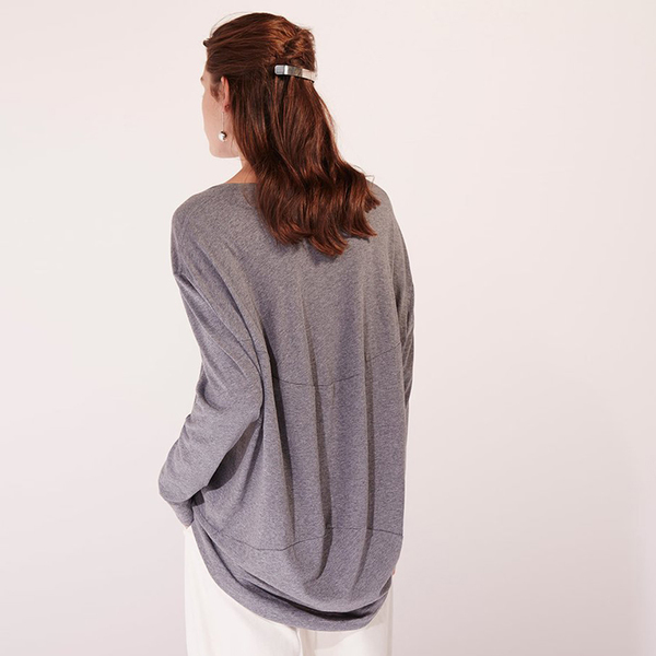 Kowtow Building Block drape back top - grey marble Kowtow Building Block drape back top - grey marble