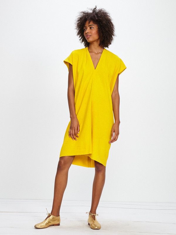 Miranda Bennett HIGH PLAINS DRESS / MARIGOLD SILK NOIL - TRS EXCLUSIVE Miranda Bennett HIGH PLAINS DRESS / MARIGOLD SILK NOIL - TRS EXCLUSIVE