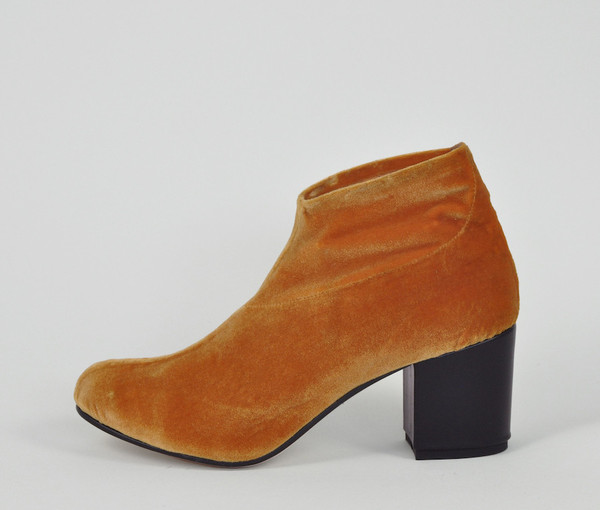 The Palatines Shoes sano stretch bootie - chrome velvet The Palatines Shoes sano stretch bootie - chrome velvet