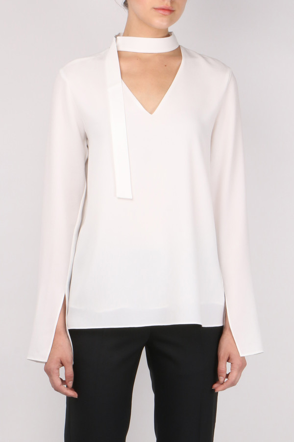 Tibi Tie Neck Top Tibi Tie Neck Top