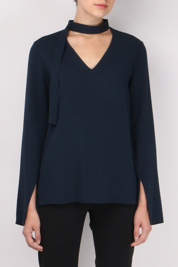 Tibi Tie Neck Top Tibi Tie Neck Top