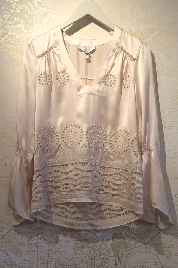 Derek Lam 10 Crosby V-Neck Boho Flutter Sleeve Blouse Derek Lam 10 Crosby V-Neck Boho Flutter Sleeve Blouse