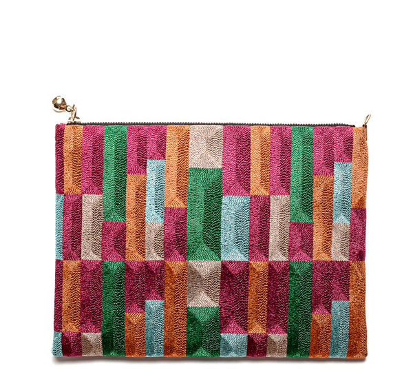 Anne Grand-Clément Tetris Multicolor Extra Medium Pouch Anne Grand-Clément Tetris Multicolor Extra Medium Pouch