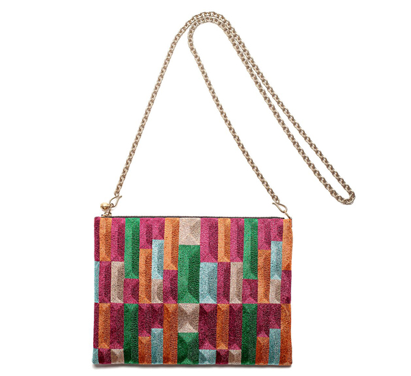 Anne Grand-Clément Tetris Multicolor Extra Medium Pouch Anne Grand-Clément Tetris Multicolor Extra Medium Pouch