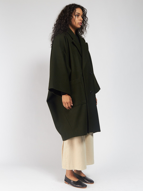 Henrik Vibskov Last Coat Hunter Green Henrik Vibskov Last Coat Hunter Green