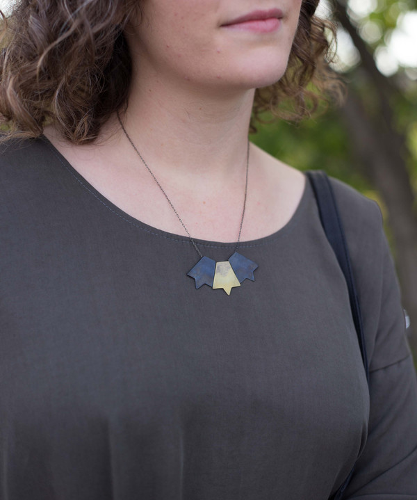 Natalie Joy Elongated Half Star Necklace Natalie Joy Elongated Half Star Necklace