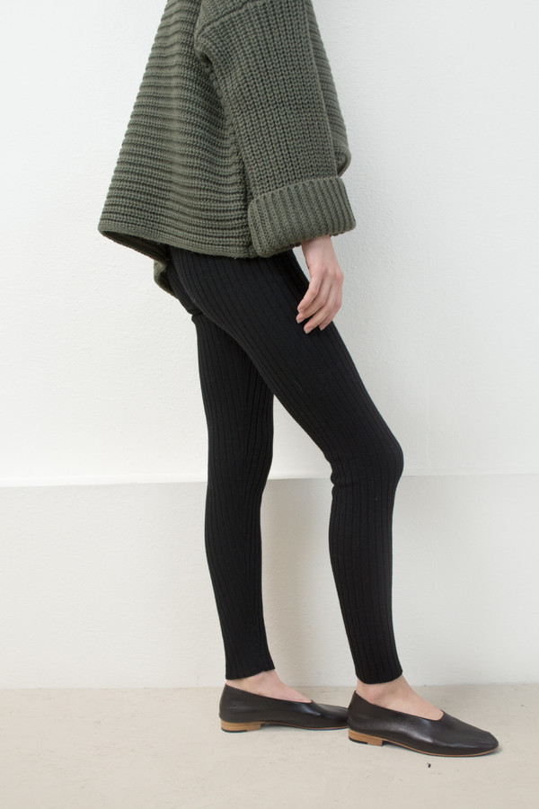 Micaela Greg Black Rib Legging Micaela Greg Black Rib Legging