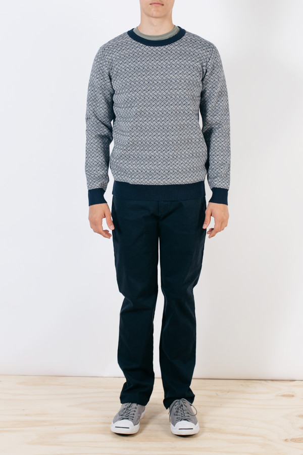 Men's Barque Crosshatch Sweater Navy Men's Barque Crosshatch Sweater Navy