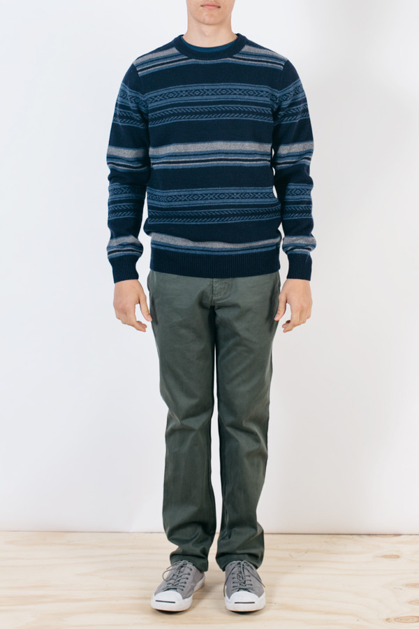 Men's Barque Stripe Sweater Navy Men's Barque Stripe Sweater Navy