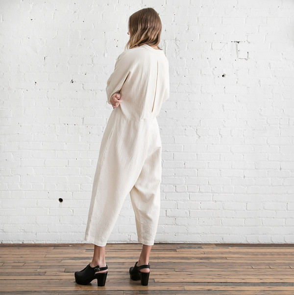 Black Crane Quilted Jumper - Cream Black Crane Quilted Jumper - Cream