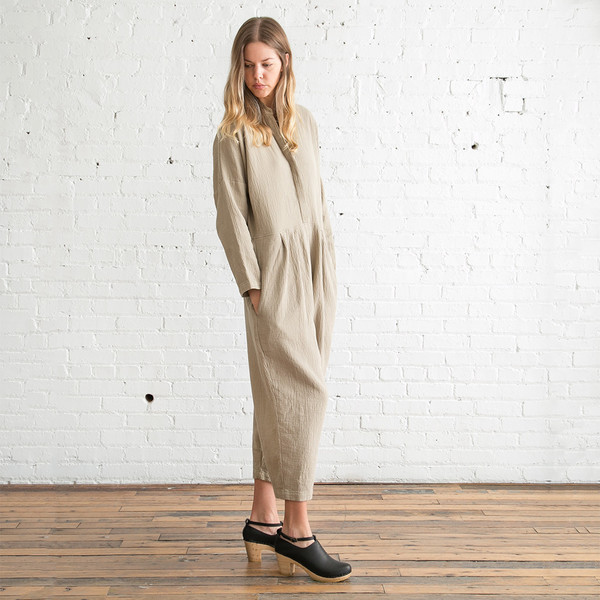 Black Crane Quilted Jumper - Sand Black Crane Quilted Jumper - Sand