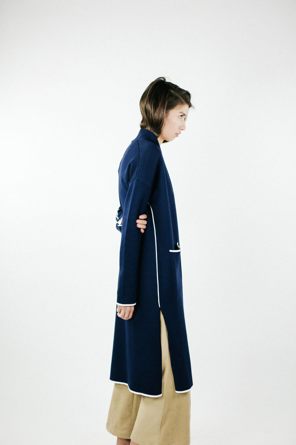 Achro Slim Long Cardigan - Navy Achro Slim Long Cardigan - Navy