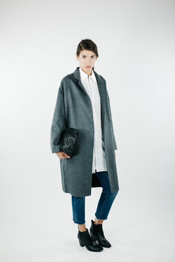 Acrho Achro Handmade Long Coat - Grey Acrho Achro Handmade Long Coat - Grey