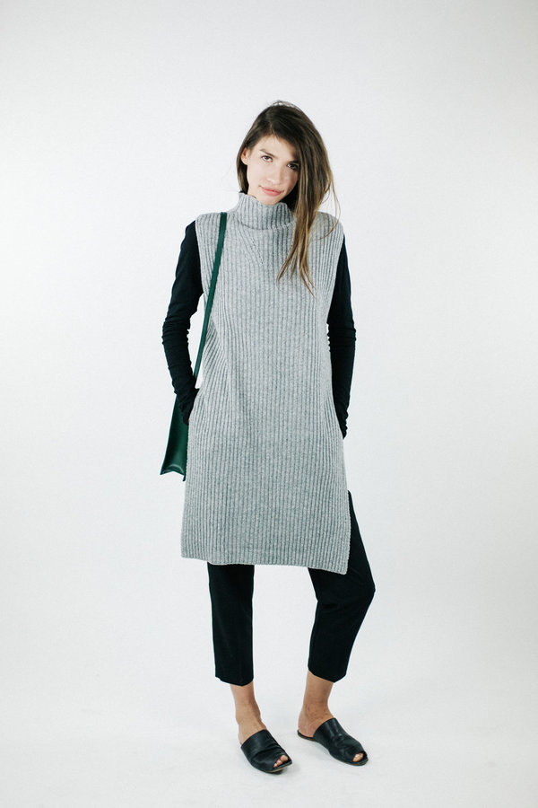 Achro Sleeveless Ribbed Tunic - Grey Achro Sleeveless Ribbed Tunic - Grey