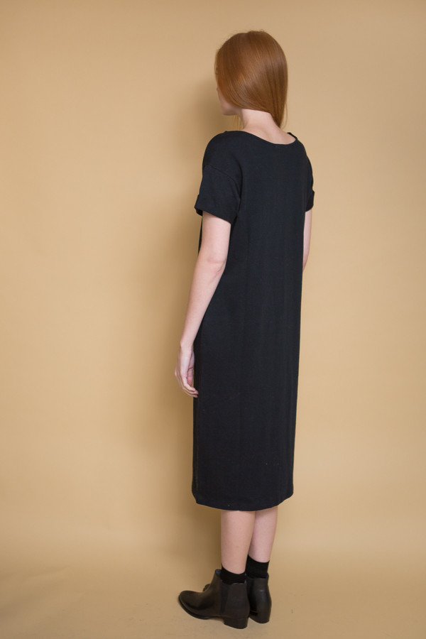 Ali Golden Roll Sleeve T-Shirt Dress - Black Ali Golden Roll Sleeve T-Shirt Dress - Black