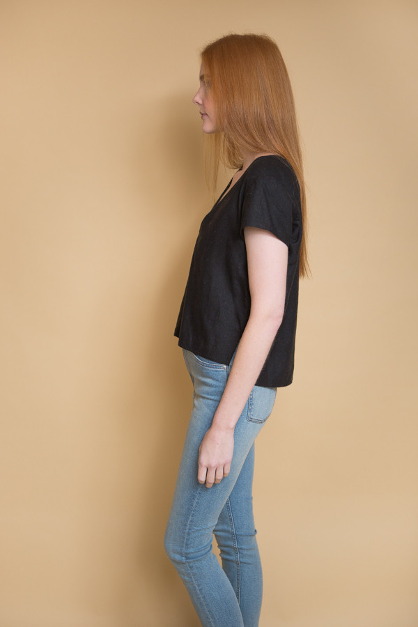 Ali Golden V-Neck Top - Black Ali Golden V-Neck Top - Black