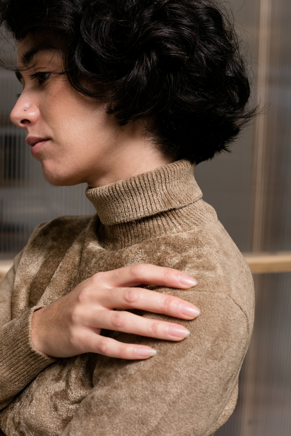 Creatures of Comfort Shrunken Turtleneck - khaki chenille Creatures of Comfort Shrunken Turtleneck - khaki chenille