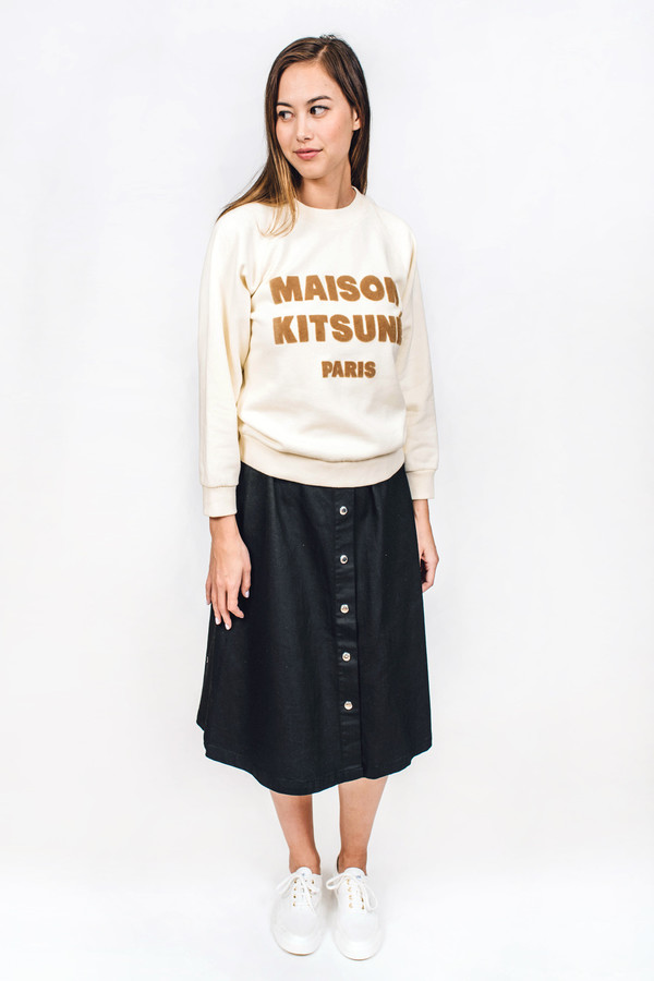Maison Kitsune Sweat Shirt Hair Print Maison Kitsune Sweat Shirt Hair Print