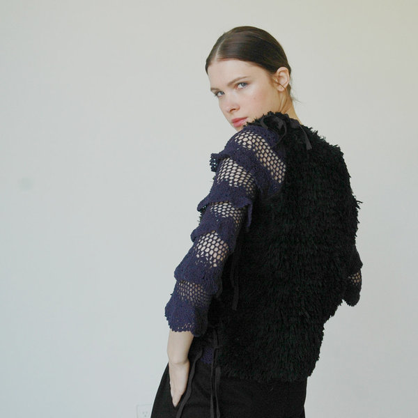 Nikki Chasin Bhanu Faux Fur Embroidered Vest - Black Nikki Chasin Bhanu Faux Fur Embroidered Vest - Black