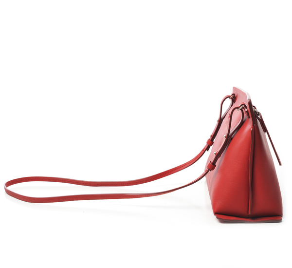 Red Medium Shoulder Pochette by Bonastre Red Medium Shoulder Pochette by Bonastre