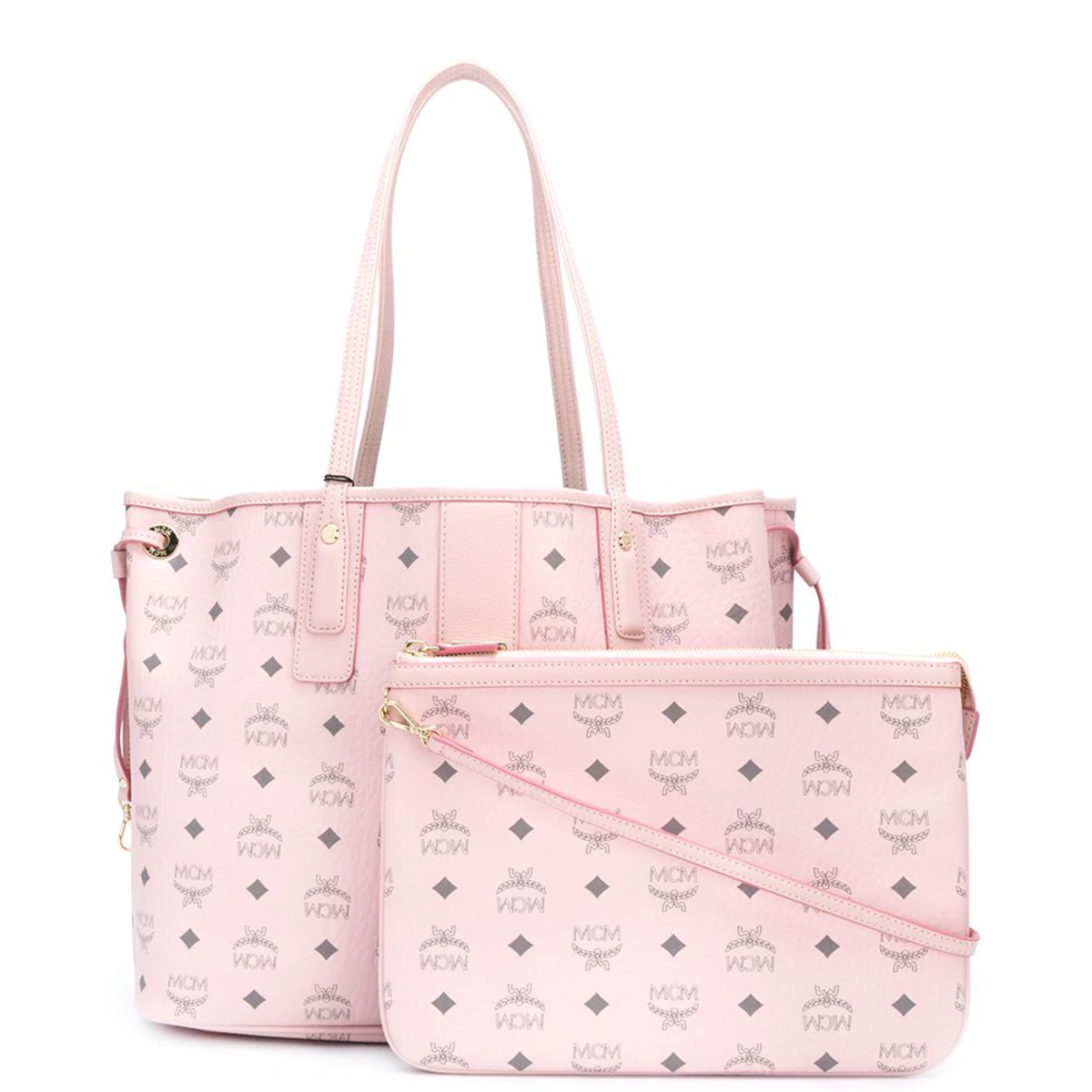 reversible liz shopper in visetos pink