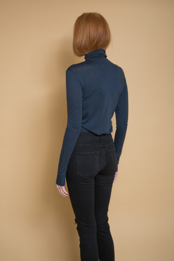 Just Female Violet Rollneck - Blue Just Female Violet Rollneck - Blue