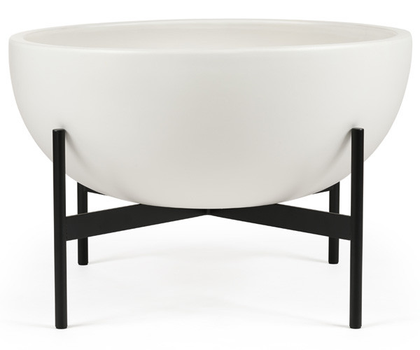 Modernica Case Study Ceramic Bowl With Metal Stand, M Modernica Case Study Ceramic Bowl With Metal Stand, M