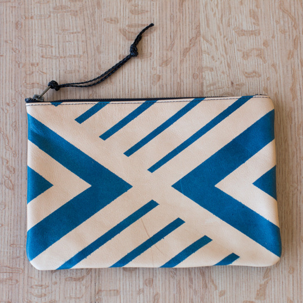 AVO Geometric Hand Painted Leather Clutch AVO Geometric Hand Painted Leather Clutch