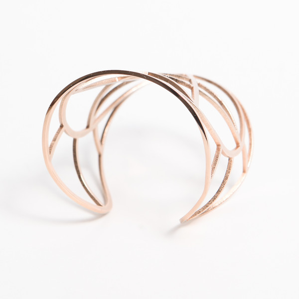 Mini Pentagram Cuff, Rose Gold Mini Pentagram Cuff, Rose Gold