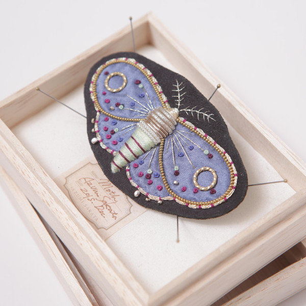 Azumi Sakata Moth Brooch, Black - Medium Azumi Sakata Moth Brooch, Black - Medium